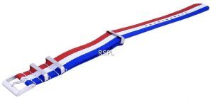 Ratio NATO25 France National Flag Pattern Polyester 22mm Watch Strap